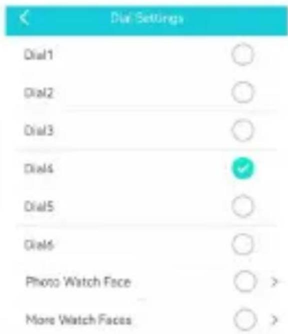 Dial Settings Dial1 Dial2 Dial3 Dial4 Dial5 Dial6 Photo Watch Face More Watch Faces