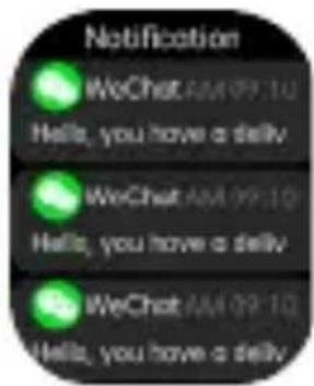 Notification WeChat AM 09:10 Hello, you have a deliv WeChat AM 09:10 Hello, you have a deliv WeChat AM 09:10 Hello, you have a deliv