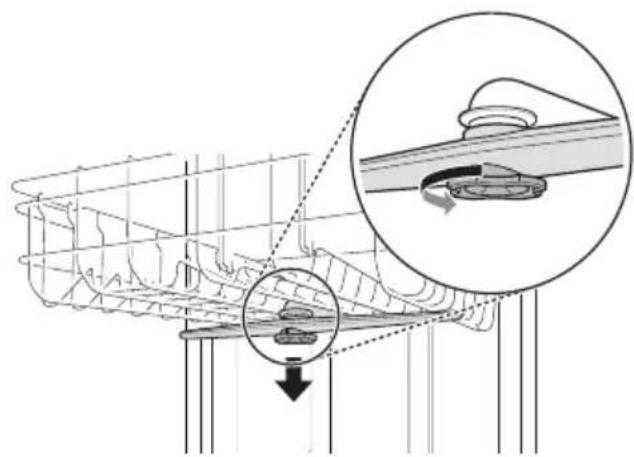 LG DB597TXS - Reinigung des oberen Sprüharms - 1