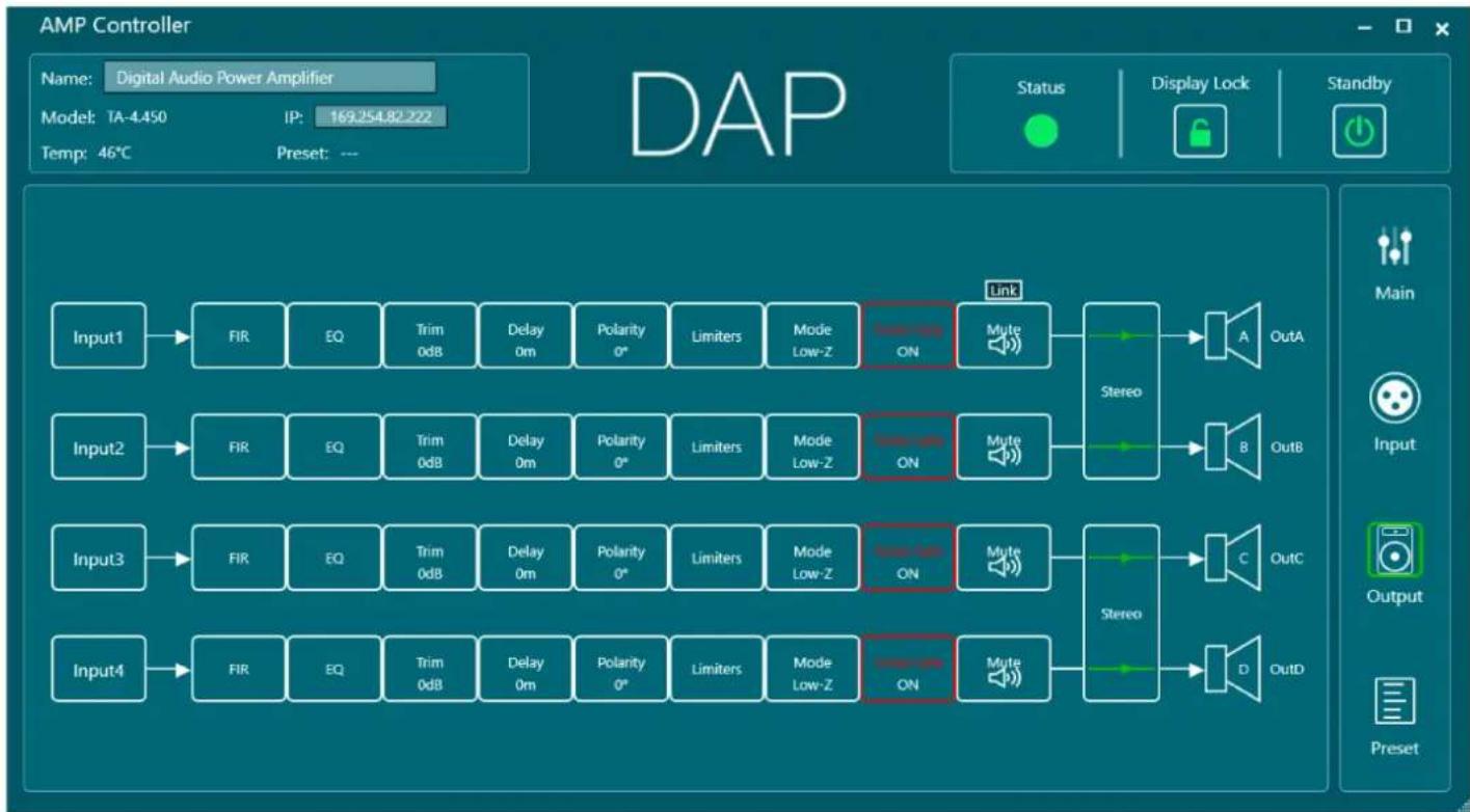 DAP-Audio TA-4.450 - Output Menu - 1