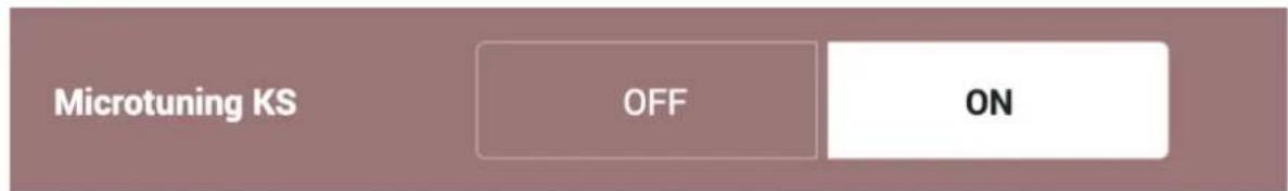 Microtuning KS OFF ON