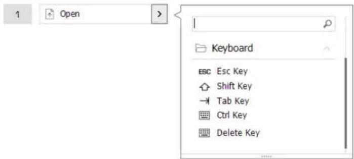 1 Open > Keyboard Esc Esc Key Shift Key Tab Key Ctrl Key Delete Key