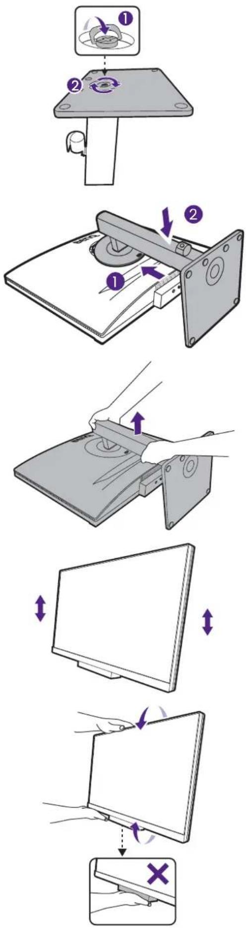 BENQ RD320UA - Anbringen des Monitorsockels. - 5