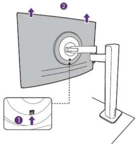BENQ RD320UA - So trennen Sie den Ständer ab (für Modelle mit Ergo Armständer) - 2