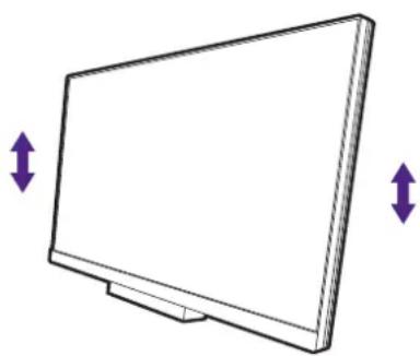 BENQ RD320UA - Einstellen der Höhe des Monitors - 1