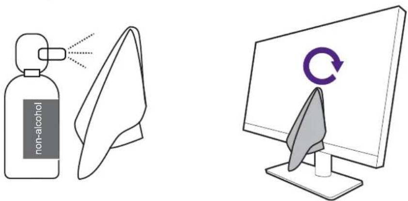BENQ RD320UA - Verwendung eines Mikrofasertuchs (empfohlen) - 2