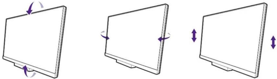 BENQ RD320UA - Einstellung des Ansichtswinkels - 1