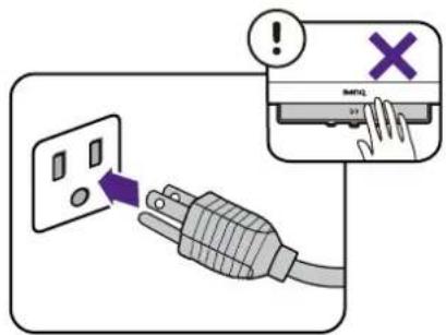 BENQ RD320UA - Anschluss an Stromversorgung und Einschalten - 1