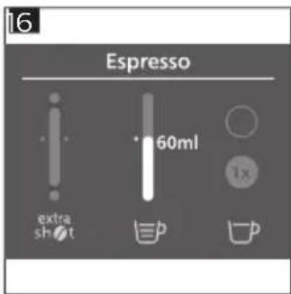 16 Espresso 60ml extra shot 1x
