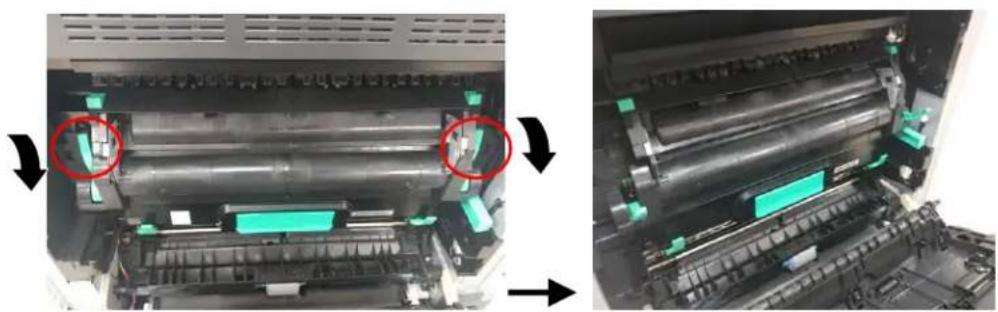 AVISION AP400 - How to remove the jammed paper in the fuser - 1