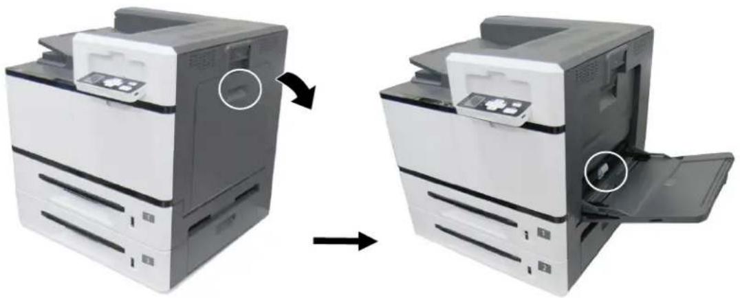AVISION AP400 - Pull down the manual tray. - 1