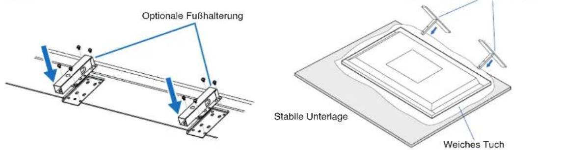 Optionale Fußhalterung Stabile Unterlage Weiches Tuch