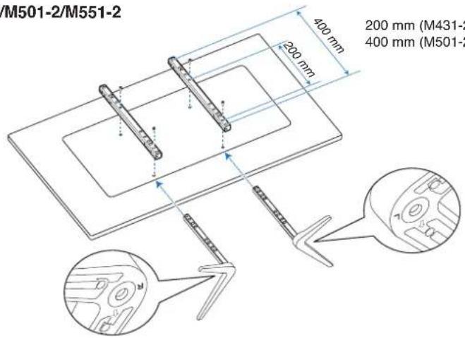 M501-2/M551-2 200 mm (M431-2 400 mm (M501-2
