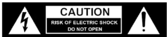 CAUTION RISK OF ELECTRIC SHOCK DO NOT OPEN