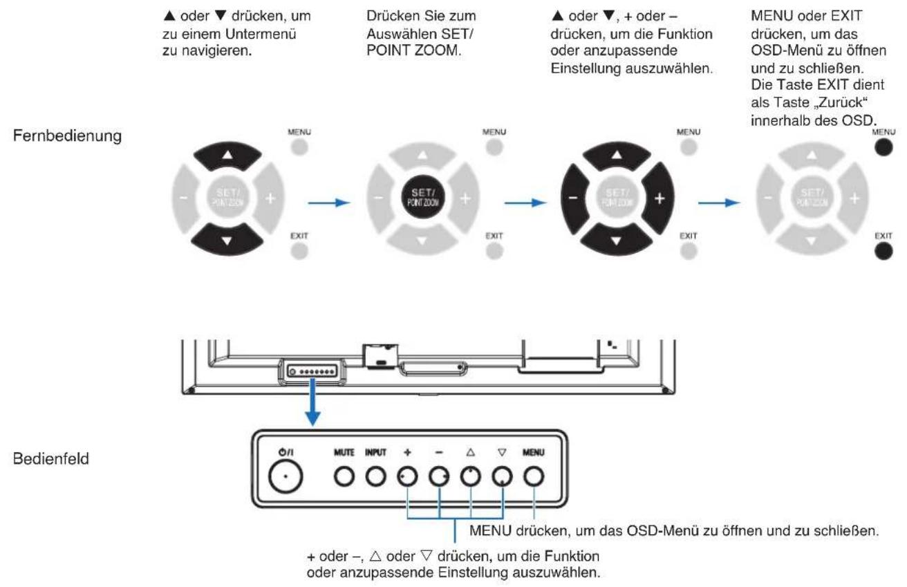 NEC MultiSync M551-2 - OSD-Steuerungen (On-Screen-Display) - 2