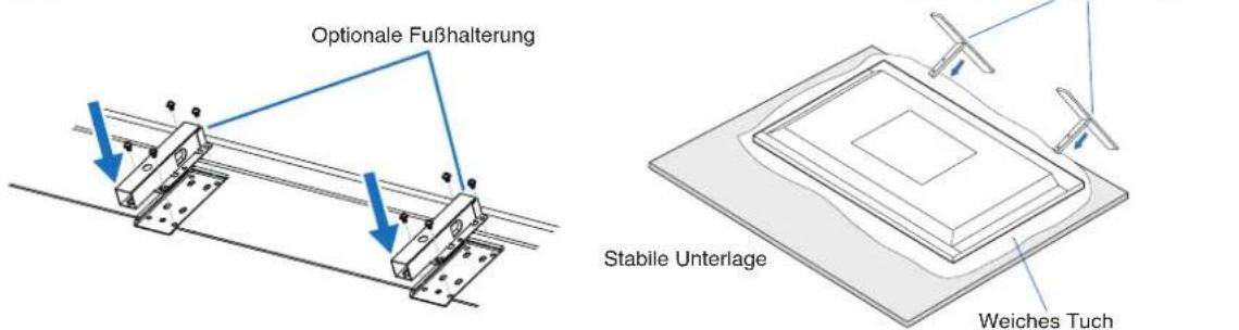Optionale Fußhalterung Stabile Unterlage Weiches Tuch