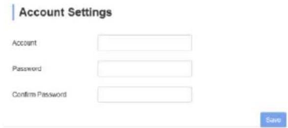 Account Settings Account Password Confirm Password Save