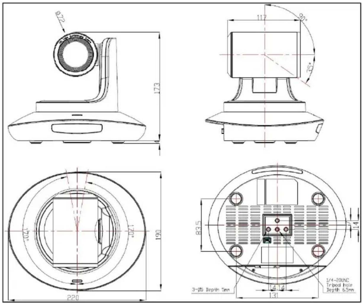 Telycam Vision+ N3 NDI - CAMERA SPEC - 2