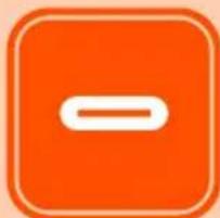 Orange square icon with a white horizontal minus sign in the center (no text or symbols)