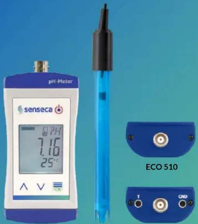 pH-Meter senseca 0.74 7.16 1.16 25°C A V OK ECO 510 T CND