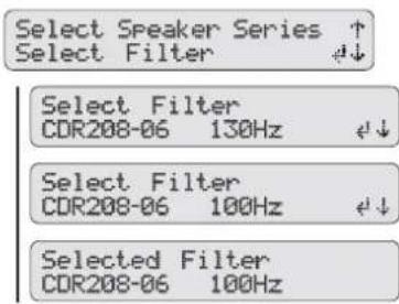 Select Speaker Series ↑ Select Filter ↓ Select Filter CDR208-06 130Hz ↓ Select Filter CDR208-06 100Hz ↓ Selected Filter CDR208-06 100Hz