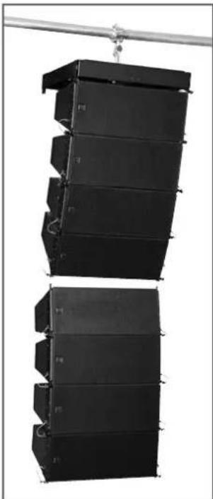 Two black industrial storage tanks suspended in a metal rack, no visible text or symbols