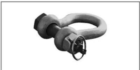 Close-up of a metallic pipe fitting with a coiled handle (no text or symbols visible)