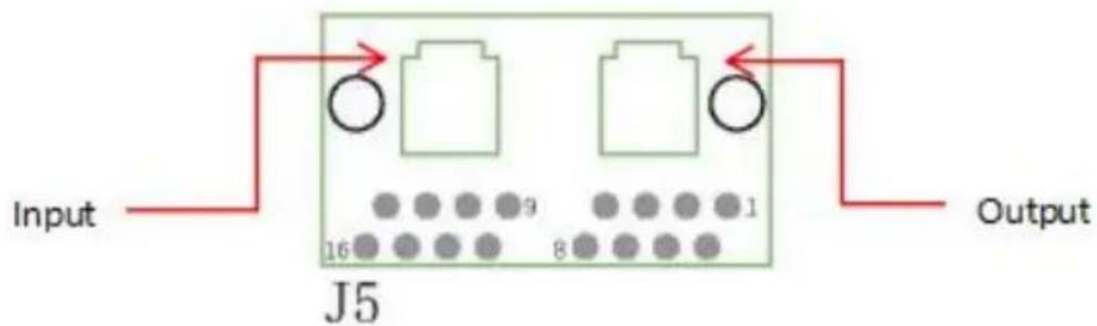 Input J5 Output 16 9 8 1 Output
