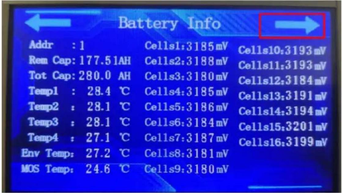 Battery Info Addr : 1 Cells1:3185mV Cells10:3193mV Rem Cap: 177.51AH Cells2:3188mV Cells11:3193mV Tot Cap: 280.0 AH Cells3:3180mV Cells12:3184mV Temp1 : 28.4 ℃ Cells4:3185mV Cells13:3191mV Temp2 : 28.1 ℃ Cells5:3186mV Cells14:3194mV Temp3 : 28.1 ℃ Cells6:3184mV Cells15:3201mV Temp4 : 27.1 ℃ Cells7:3187mV Cells16:3199mV Env Temp: 27.2 ℃ Cells8:3181mV MOS Temp: 24.6 ℃ Cells9:3180mV