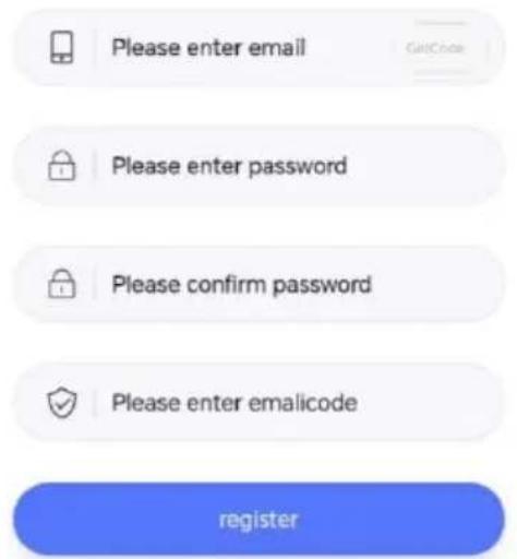 Please enter email Please enter password Please confirm password Please enter emalicode register
