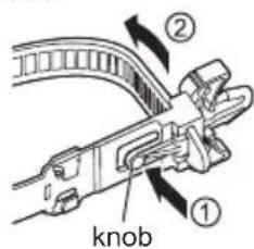 ① ② knob