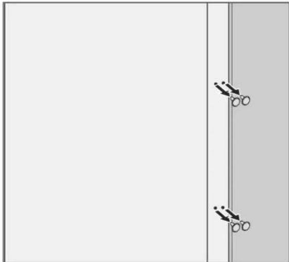 Hanseatic HGS17260CNFI - Attaching the door handle - 4