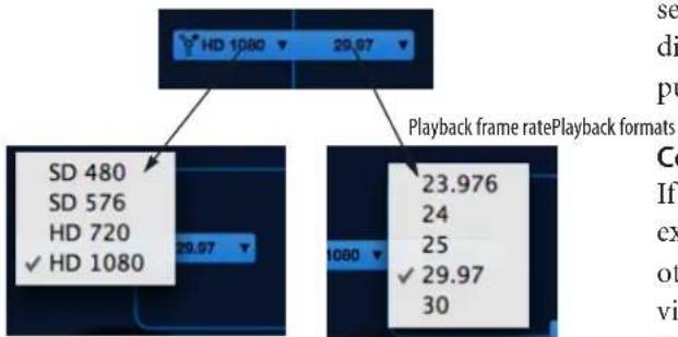 HD 1080 29.97 Playback frame ratePlayback formats SD 480 SD 576 HD 720 ✓ HD 1080 23.976 24 25 ✓ 29.97 30