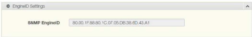 EngineID Settings SNMP EngineID 80.00.1F.88.80.1C.07.05.DB.38.6D.43.A1