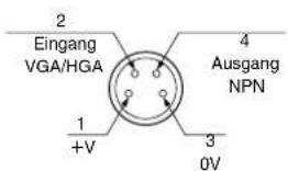 2 Eingang VGA/HGA 4 Ausgang NPN 1 +V 3 0V