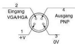 2 Eingang VGA/HGA 4 Ausgang PNP 1 +V 3 0V