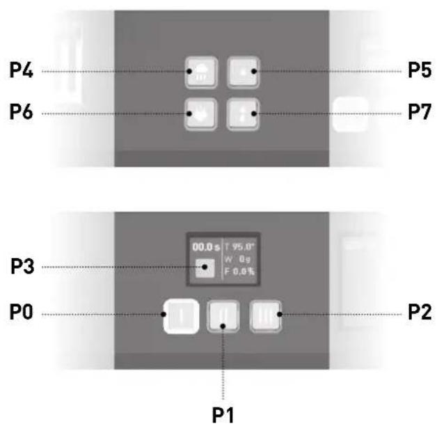 P4 P6 P5 P7 P3 00.0 s T 95.0° W 0g F 0.0% P0 P2 P1