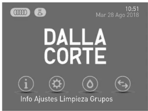 10:51 Mar 28 Ago 2018 DALLA CORTE Info Ajustes Limpieza Grupos