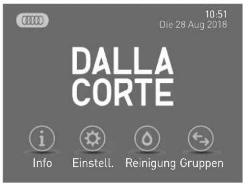 10:51 Die 28 Aug 2018 DALLA CORTE Info Einstell. Reinigung Gruppen