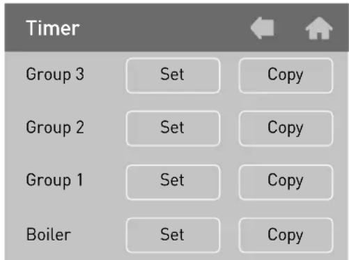 Timer Group 3 Set Copy Group 2 Set Copy Group 1 Set Copy Boiler Set Copy