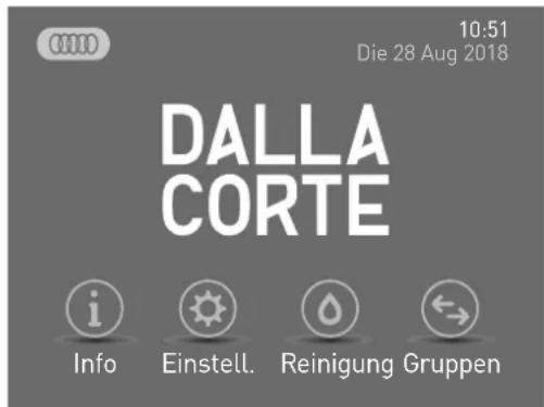 10:51 Die 28 Aug 2018 DALLA CORTE Info Einstell. Reinigung Gruppen