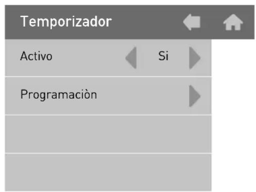 Temporizador Activo Si Programación