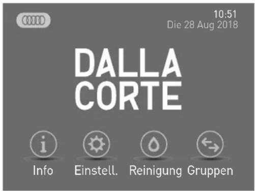 10:51 Die 28 Aug 2018 DALLA CORTE Info Einstell. Reinigung Gruppen