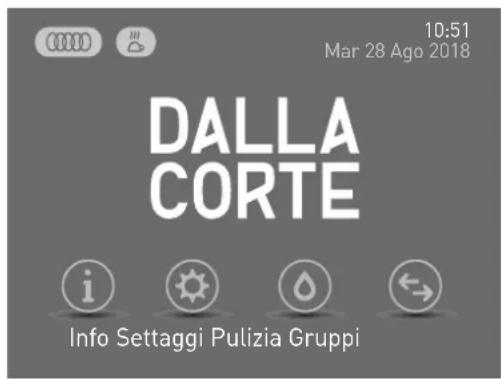 10:51 Mar 28 Ago 2018 DALLA CORTE Info Settaggi Pulizia Gruppi