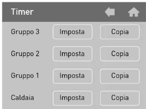 Timer Gruppo 3 Imposta Copia Gruppo 2 Imposta Copia Gruppo 1 Imposta Copia Caldaia Imposta Copia