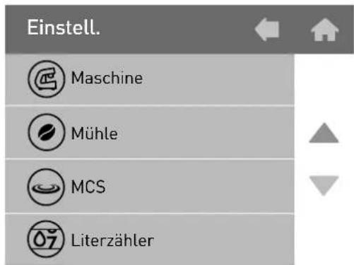 Einstell. Maschine Mühle MCS Literzähler
