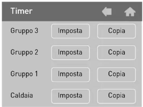 Timer Gruppo 3 Imposta Copia Gruppo 2 Imposta Copia Gruppo 1 Imposta Copia Caldaia Imposta Copia