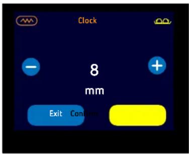 Clock - 8 mm Exit Confirm
