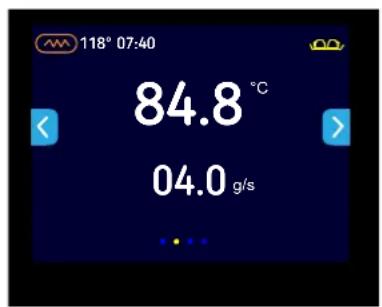 118° 07:40 84.8 °C 04.0 g/s
