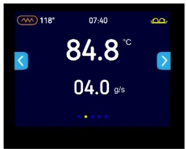118° 07:40 84.8 °C 04.0 g/s